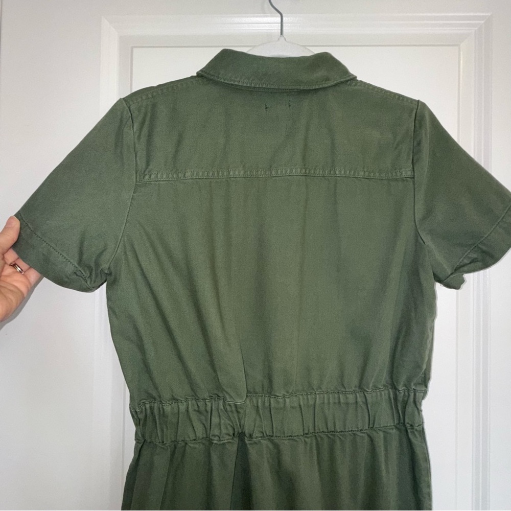 J. Crew Zip Front Chino Dress-Hunter Green - Picture 6 of 9